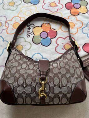 Coach Hamptons Brown Shoulder Bag